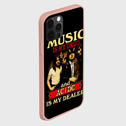 Чехол для iPhone 12 Pro Max MUSYC IS MY DRUG and ACDC IS MY DEALER, цвет: 3D-светло-розовый — фото 2