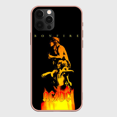 Чехол iPhone 12 Pro Max Bonfire ACDC / 3D-Светло-розовый – фото 1