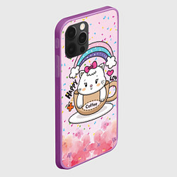 Чехол для iPhone 12 Pro Max Милая кошечка в чашке кофе, цвет: 3D-сиреневый — фото 2