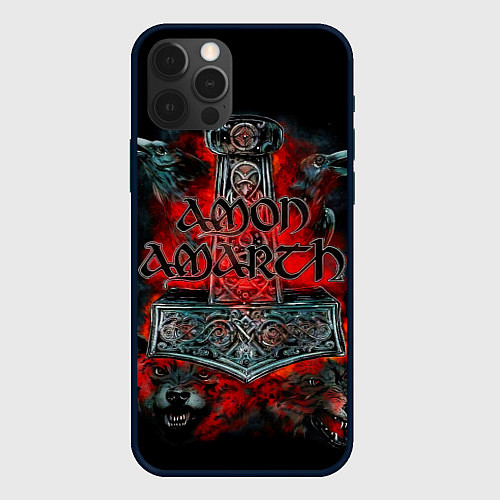 Чехол iPhone 12 Pro Max Amon Amarth / 3D-Черный – фото 1