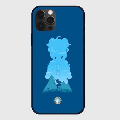 Чехол iPhone 12 Pro Max ГАНЬ ЮЙ GANYU ГЕНШИН / 3D-Черный – фото 1