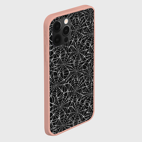 Чехол iPhone 12 Pro Max Паутина / 3D-Светло-розовый – фото 2