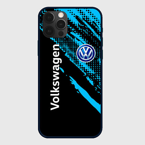 Чехол iPhone 12 Pro Max Volkswagen Фольксваген / 3D-Черный – фото 1