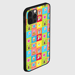 Чехол для iPhone 12 Pro Max День Рождения, цвет: 3D-черный — фото 2