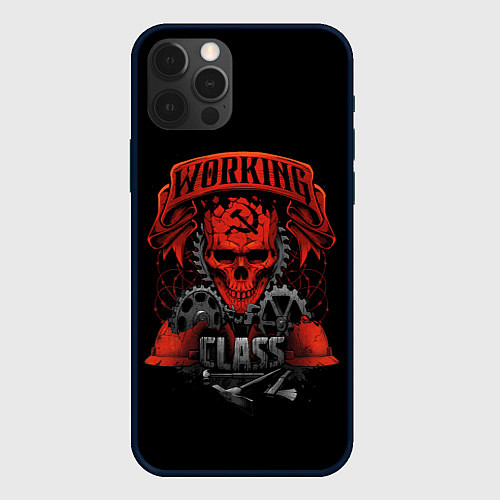 Чехол iPhone 12 Pro Max РАБОЧИЙ КЛАСС / 3D-Черный – фото 1