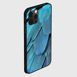 Чехол для iPhone 12 Pro Max Перья попугая, цвет: 3D-черный — фото 2