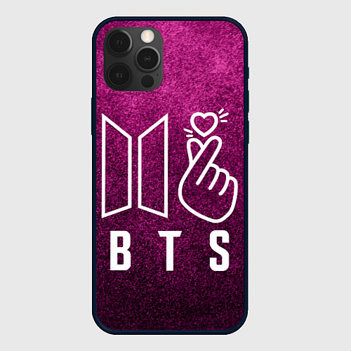 Чехол iPhone 12 Pro Max BTS БТС K-Heart Z / 3D-Черный – фото 1