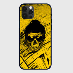 Чехол iPhone 12 Pro Max Череп Хипстер Гранж Брызги