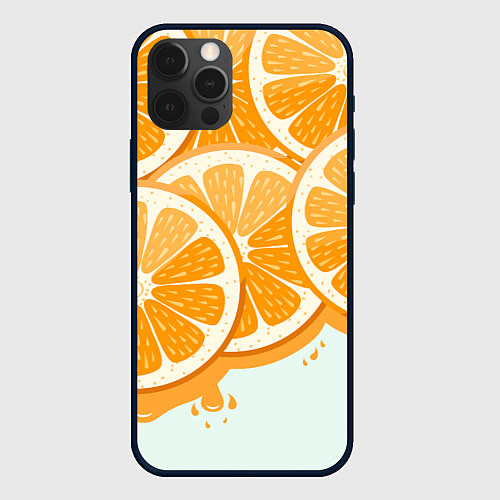 Чехол iPhone 12 Pro Max АПЕЛЬСИН ORANGE / 3D-Черный – фото 1