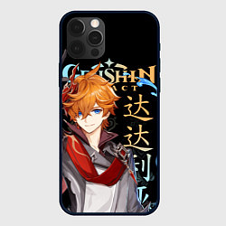 Чехол для iPhone 12 Pro Max Тарталья, Genshin Impact, цвет: 3D-черный