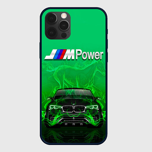 Чехол iPhone 12 Pro Max BMW GREEN STYLE / 3D-Черный – фото 1