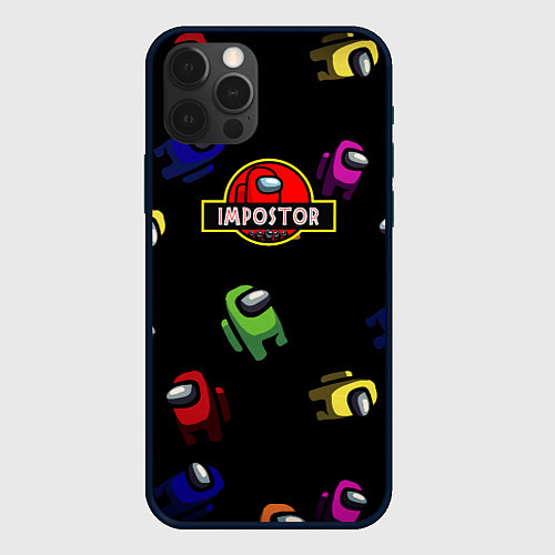 Чехол iPhone 12 Pro Max Among Us Impostor / 3D-Черный – фото 1