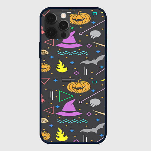 Чехол iPhone 12 Pro Max Уютный Halloween / 3D-Черный – фото 1