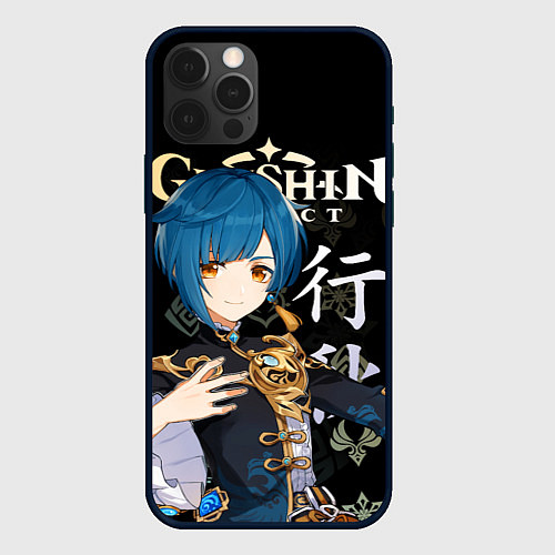 Чехол iPhone 12 Pro Max Син Цю Genshin Impact / 3D-Черный – фото 1