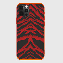 Чехол iPhone 12 Pro Max Красная шкура тигра