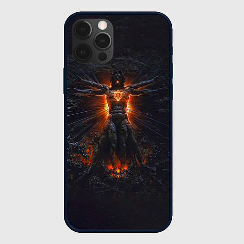 Чехол iPhone 12 Pro Max Clayman - In Flames / 3D-Черный – фото 1