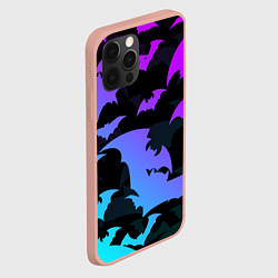 Чехол для iPhone 12 Pro Max ЛЕТУЧИЕ МЫШИ ХЕЛЛОУИН НЕОН HALLOWEEN NEON, цвет: 3D-светло-розовый — фото 2