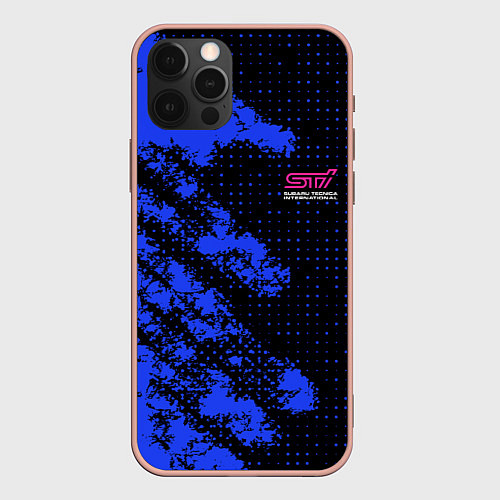 Чехол iPhone 12 Pro Max SUBARU STI СУБАРИСТ / 3D-Светло-розовый – фото 1