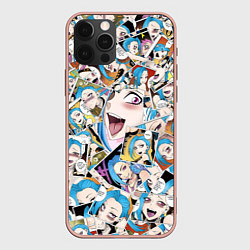 Чехол для iPhone 12 Pro Max Jinx Ahegao, цвет: 3D-светло-розовый