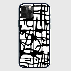 Чехол iPhone 12 Pro Max Черно-Белый мотив Cantabrigiensia, подходящий для