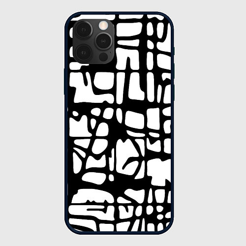 Чехол iPhone 12 Pro Max Черно-Белый мотив Cantabrigiensia, подходящий для / 3D-Черный – фото 1