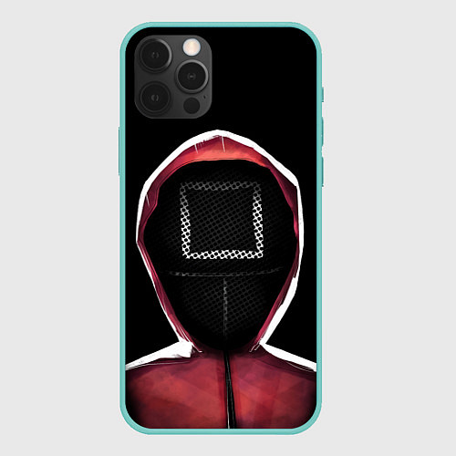 Чехол iPhone 12 Pro Max Игра в кальмара: Руководитель / 3D-Мятный – фото 1