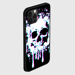 Чехол для iPhone 12 Pro Max Мерцающий череп, цвет: 3D-черный — фото 2