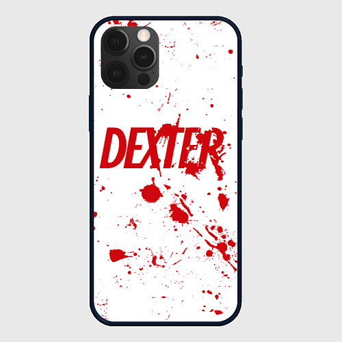 Чехол iPhone 12 Pro Max Dexter logo Декстер брызги крови / 3D-Черный – фото 1