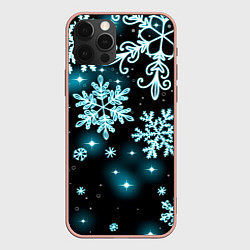 Чехол iPhone 12 Pro Max Космические снежинки