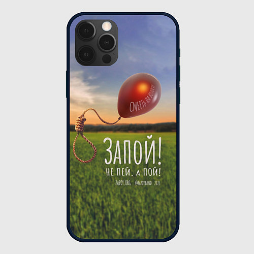 Чехол iPhone 12 Pro Max Запой! - Смерть на волоске, обложка / 3D-Черный – фото 1