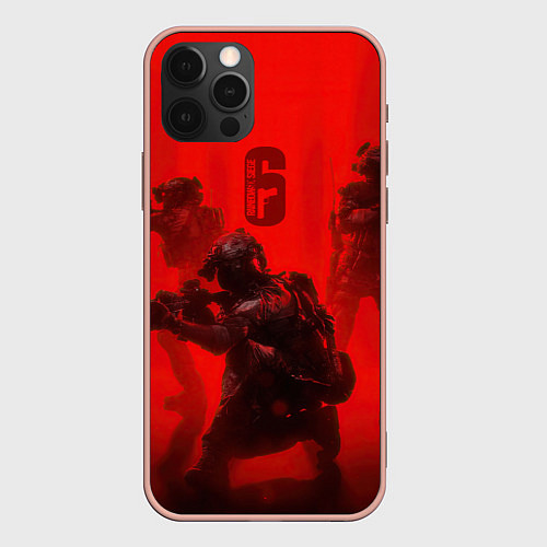 Чехол iPhone 12 Pro Max RAINBOW SIX SIEGE 6 ОСАДА РАДУГА / 3D-Светло-розовый – фото 1