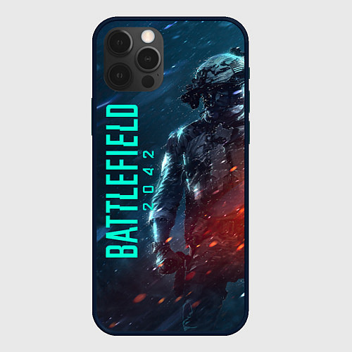 Чехол iPhone 12 Pro Max BATTLEFIELD 2042 SOLDIER WARS / 3D-Черный – фото 1