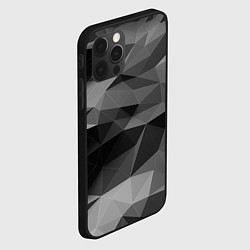 Чехол для iPhone 12 Pro Max Чб абстракция, цвет: 3D-черный — фото 2