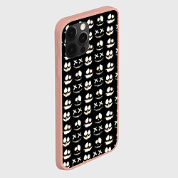 Чехол для iPhone 12 Pro Max Прикольные смайлы Хэллоуин 2 Halloween 2, цвет: 3D-светло-розовый — фото 2
