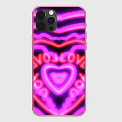 Чехол для iPhone 12 Pro Max Lover love, цвет: 3D-малиновый