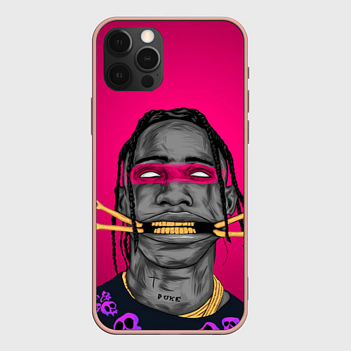 Чехол iPhone 12 Pro Max Dangerous Travis / 3D-Светло-розовый – фото 1