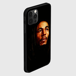 Чехол для iPhone 12 Pro Max Bob Marley Art, цвет: 3D-черный — фото 2