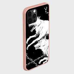 Чехол для iPhone 12 Pro Max Белые волки, цвет: 3D-светло-розовый — фото 2