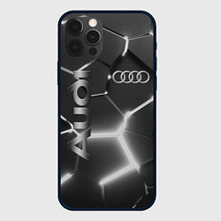 Чехол для iPhone 12 Pro Max AUDI GREY 3D ПЛИТЫ, цвет: 3D-черный