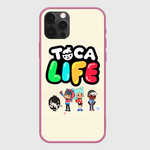 Чехол iPhone 12 Pro Max Toca Life: Persons / 3D-Малиновый – фото 1