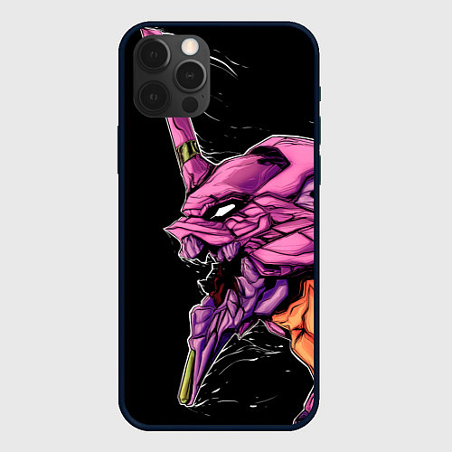 Чехол iPhone 12 Pro Max Evangelion Eva 01 / 3D-Черный – фото 1