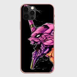 Чехол для iPhone 12 Pro Max Evangelion Eva 01, цвет: 3D-светло-розовый