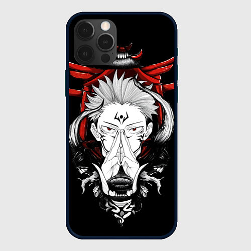 Чехол iPhone 12 Pro Max ЗАКЛИНАНИЕ ИТАДОРИ СУКУНА / 3D-Черный – фото 1