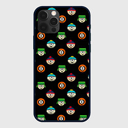 Чехол для iPhone 12 Pro Max Южный парк, паттерн, цвет: 3D-черный