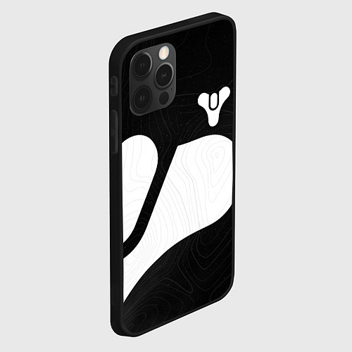 Чехол iPhone 12 Pro Max DESTINY 2 LOGO WHITE / 3D-Черный – фото 2