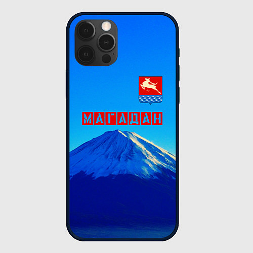 Чехол iPhone 12 Pro Max Магадан герб / 3D-Черный – фото 1