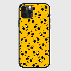 Чехол для iPhone 12 Pro Max FORTNITE BANANA FACE PATTERN ФОРТНАЙТ ЛИЦО БАНАНА, цвет: 3D-черный