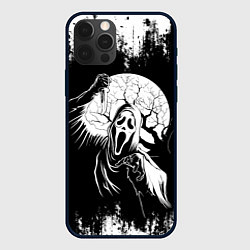 Чехол для iPhone 12 Pro Max Крик Хэллоуин Хоррор Scream Halloween, цвет: 3D-черный
