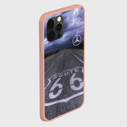 Чехол для iPhone 12 Pro Max Мерседес, трасса 66, цвет: 3D-светло-розовый — фото 2