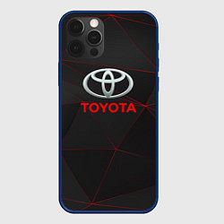 Чехол iPhone 12 Pro Max Toyota Тонкие линии неона
